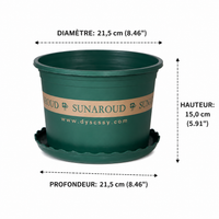 Large Size Outdoor Planter, Sturdy Synthetic Material Flower Pot, Dark Green for Balcony, No Saucer