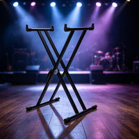 Twin-Tube Keyboard Stand Foldable X Keyboard Stand Portable for Pianists
