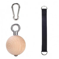 Smooth Finish Wood Grip Ball Ergonomic Pull-up Grip Ball Easy to Install Pull up Handles Sweat Absorbing