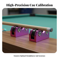 2 Pieces Accurate Measurement Pool Cue Straightness Checker High Precision Cue Straightness Checker Effortless Rolling