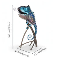 Metal Chameleon Chameleon Sculpture Decorative Garden Ornament for Patio, Yard