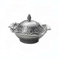 Sweetener Container with Lid Ornate Candy Container with Lid Embossed Dish for Hosts