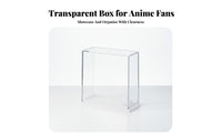 Enclosed emblem Case Transparent Collectible badge Holder Clear View for Anime Fans