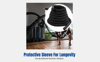Battle Rope, Iron Ring, Power Training, Home Gym, Protective Sleeve