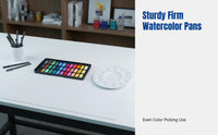 Compact Watercolor Paint Set, Metal Case, Portable Art Supplies, Gift for Art Lovers