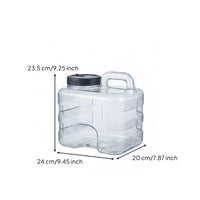 Handled Top Water Hose Set Screw Cap Water Dispenser Container Portable Clear for Outdoor Use