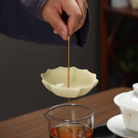 Umbrella Tea Strainer Dishwasher Ceramic Tea Strainer Non Glaze Teaware for Home