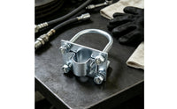 U-Bolt Antenna Clamp Galvanized Mast Mounting Clamp Bracket Outdoor Antenna Bracket for Installers, DIYers, Pole Fastening