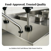 Precise Dispensing Stainless Steel Sauce Pump Sturdy Construction Commercial Condiment Pump Easy to Clean for Caterers, Concession Stands