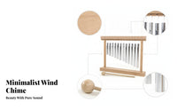Metal Tubes Wooden Wind Chime Percussion Instrument Natural Wood Educational Wind Chime Included Mallet Wooden Percussion Instrument Stepped Design for Children