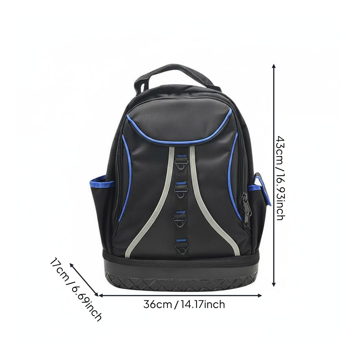 Electrician Tool Backpack Multiple Pockets Heavy Duty Tool Backpack Reinforced Bottom for Construction Site