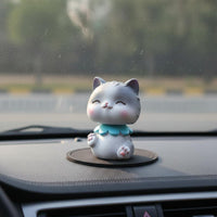 Shaking Head Car Dashboard Cat Decoration Adorable Design Dashboard Cat Ornament Easy to Install for Children