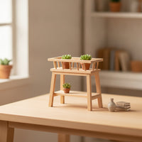 Dollhouse Flowers stand Finish Dollhouse Display Rack Decorative Furniture for Hobbyists, Tabletop Scenes