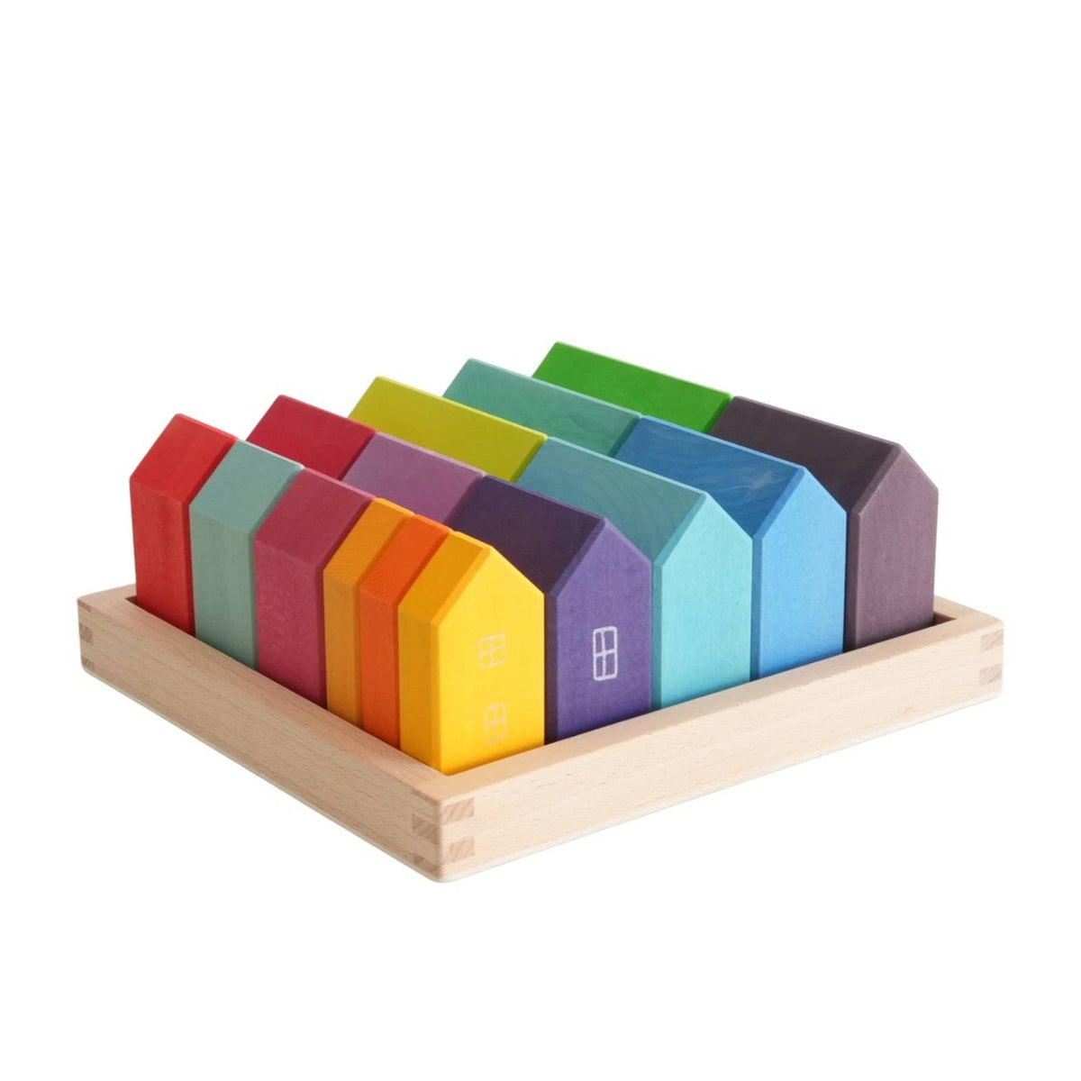 City Construction Stacking Blocks Colorful House Building Blocks Creative for Nursery