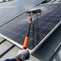 Water-Supplied Brush Dense Bristles Photovoltaic Panel Cleaning Brush Rectangular Head Water Fed Pole Kit