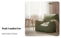 Removable and Machine-washable Cover Bean Bag Armchair Space Saving Lounge Chair Comfortable Design Soft Seating Modern aesthetic for Adults, Students, video game enthusiasts, Living Room, Lounging, Apartment, literary alcove