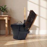 Fireplace Cleaning Carrier Compact Ash Bucket with Container for Hearth