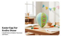Easter Oval Lantern DIY Oval Shaped Paper Lantern Hanging Easter Decoration Colorful Festive for Children, Kindergarten
