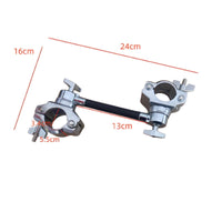Secure Drum Rack Connector Clamp Modular Tube Clamp with Connecting Rod Sturdy Hardware Stable for Drummers