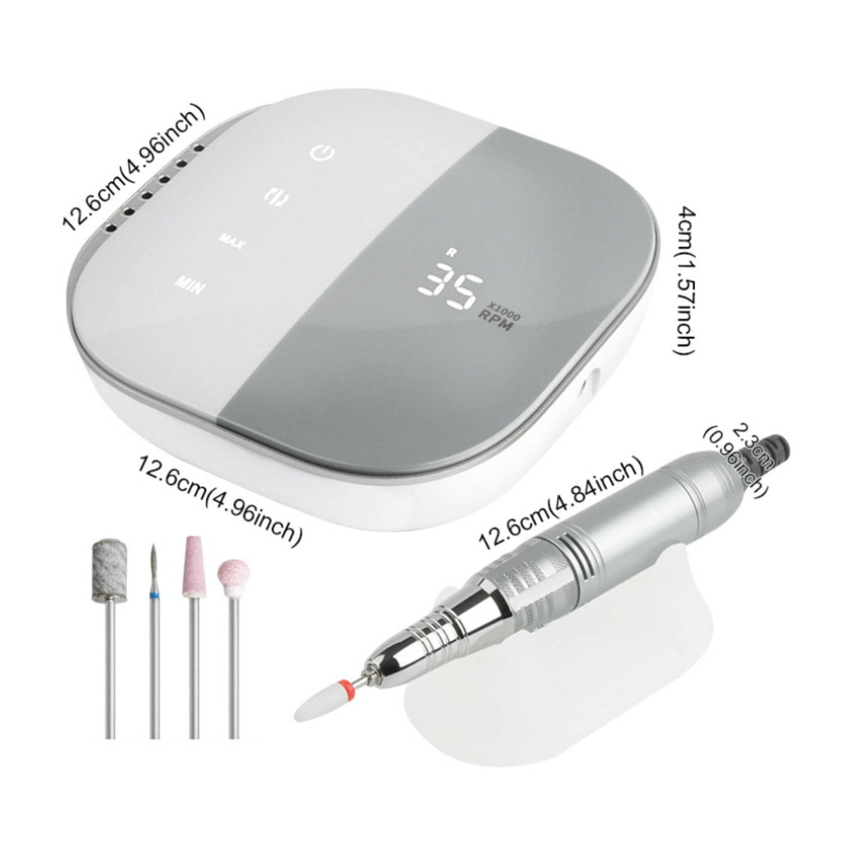 Electric Manicure Drill Low Noise Nail Polishing Machine Digital Display Display Electric Nail File for Professionals