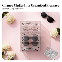 eye lens and Sunglass Holder Multi-Drawer Eyewear Storage particlesproof