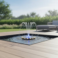 Rechargeable Solar Fountain Pump with Lights Automatic Floating Solar Fountain Brushless Floating Water Pump Outdoor for Pond
