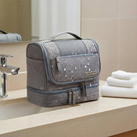 Waterproof Travel Wash Bag Water-Resistant Large Capacity Makeup Bag Portable Damp-Dry Compartment Separation Pouch for Tourists, Washroom, Gym