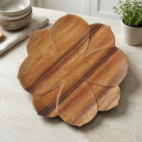 Lotus Flower Tray Wooden Lotus Tray Carved for Tea Service