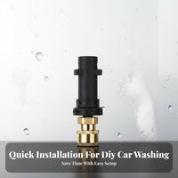 Leak-Proof 1/4 Inch Quick Connect Adapter 1/4 Inch Quick Connect Converter Easy Installation Foam Cannon Adapter Heavy Duty for Car Detailers, DIY Enthusiasts, Farm Use