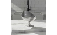 Pedestal Dessert Cup Aged Silver Finish Stainless Steel Dessert Bowl Vintage-Inspired Mousse Cup with Pedestal for Cafe Owners, Afternoon Tea, Parties