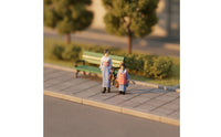 2 Pieces Mother and Daughter Figures Painted Outing Figure Model Collectible Miniature for Collectors, Hobbyists, Cabinet Displays