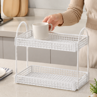 Metal 2-Tier Mug Rack, Coffee Mug Holder Stand for Kitchen Countertop, Space Saving Tea Cup Holder, Modern Minimalist Design