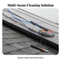 Photovoltaic Panel Cleaning Brush Non-Scratch Filament S Photovoltaic Panel Brush Multifunctional Telescopic Cleaning Pole for Homeowners