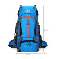 Waterproof Large Capacity Hiking Backpack Water Resistant Hiking Backpack Lightweight Large Capacity Travel Pack Long-Lasting for Hikers, Campers, Travelers