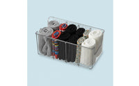 Belt Storage Box Versatile Acrylic Belt Holder Space Saving Clear Divided Organizer for Closet