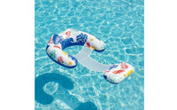 U-Shaped Water Hammock Portable Sun-Powered Pool Raft Compact Inflatable Buoyant Chair for Adults