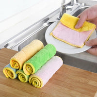 Microfibre Cloth Low Lint Cleaning Cloths, Microfibre Cloth 15cm x 25cm for Dishes, Uniform Pattern Machine Washable Tool for Kitchen Use