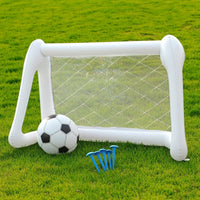 Inflatable Soccer Goal Inflatable Football Net Lightweight Soccer Goal with Ground Stakes for Kids