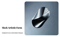 Sculptural Mirrored Stainless Steel Oloid Polished Folded Metal Form Curved Contours