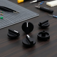 Potentiometer Knob with 6 Mm Shaft Hole Plastic Cap Black for DIYers, Hobbyists