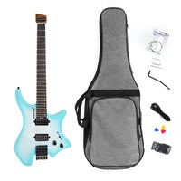 No-Headstock Electric Guitar Black Hardware Tonewood Body Electric Guitar Fixed Bridge String Instrument