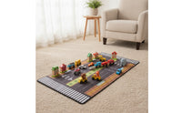 Traffic Play Mat Youngster-Friendly Kids Rug Interactive Playmat for Kids, Young Children, Playroom, Bedroom, Travel
