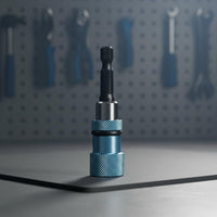 Single-Handed-Handed Use Quick Change Bit Holder Long-Lasting Quick Release Bit Holder Knurled Grip Hex Shank Adapter Heavy-Duty for Professionals, Repair, Construction