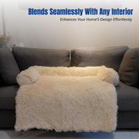 Paddeded Pet Couch Mat Non-Slip Base Paddeded Couch Bed Machine Launderable Soft Design for Felines