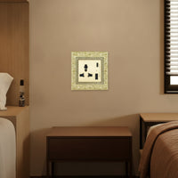 Socket with Faceplate Retro Outlet Panel Hardware Gold-Toned for Living Room, Bedroom