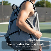Pickleball Shoulder Bag Large Capacity Crossbody Pickleball Bag Tennis Racket Backpack for Outdoor