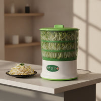 Bean Sprout Maker Electric Bean Sprout Machine Automatic Sprouter with Three Levels Countertop for Healthy Eaters, Kitchen
