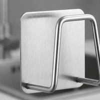 Bathroom Sink Organizer and Sponge Rack for Countertop, Stainless Steel Drain with Holder Suction for Kitchen