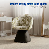 Italian Minimalist Vanity Stool, 360° Rotating Makeup Chair, Bedroom, Retro Backrest, Girls Nail Chair