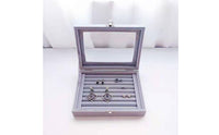 Large Capacity Band Earring Storage Case Multi-Functional Velvet Jewelry Box Space-Saving Band Display Organizer Dust-Proof for Closet, Drawer